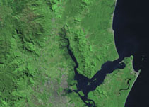 Foto do Litoral via satélite